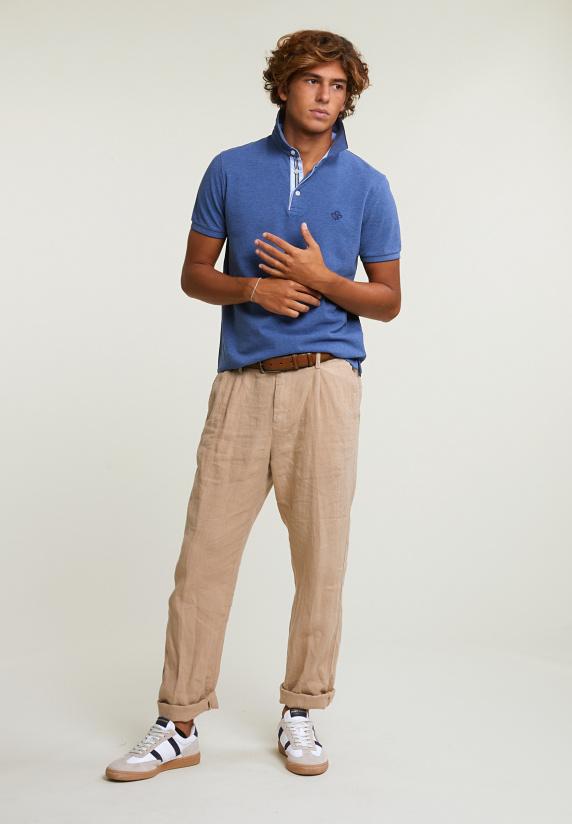 River Woods Custom Fit Katoenen Polo Lake Mix