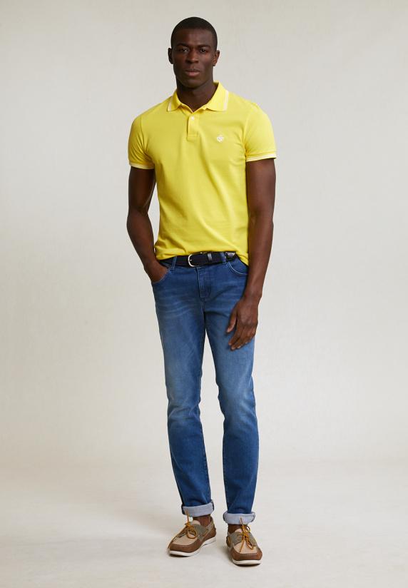 River Woods Custom Fit Katoenen Polo Lemonade