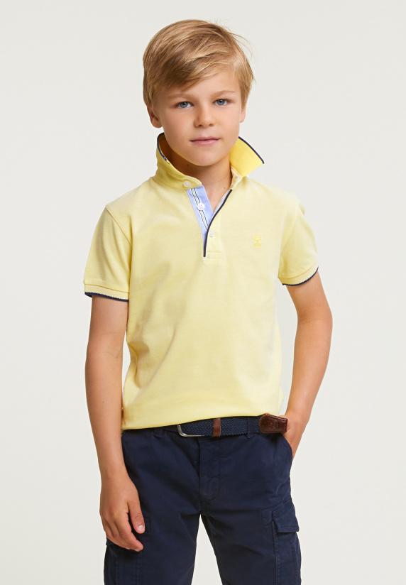river woods Custom fit katoenen polo lemonade