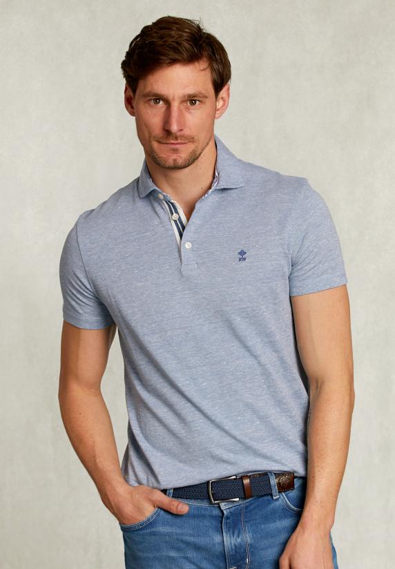 river woods Custom fit katoenen polo mombasa