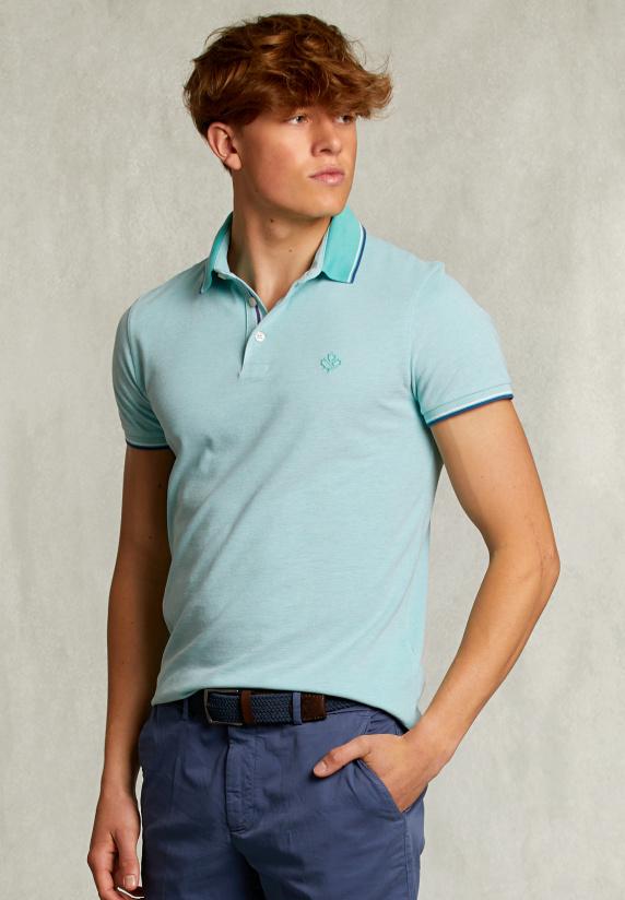 river woods Custom fit katoenen polo munt