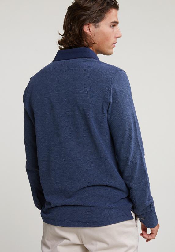 River Woods Custom Fit Katoenen Polo Navy