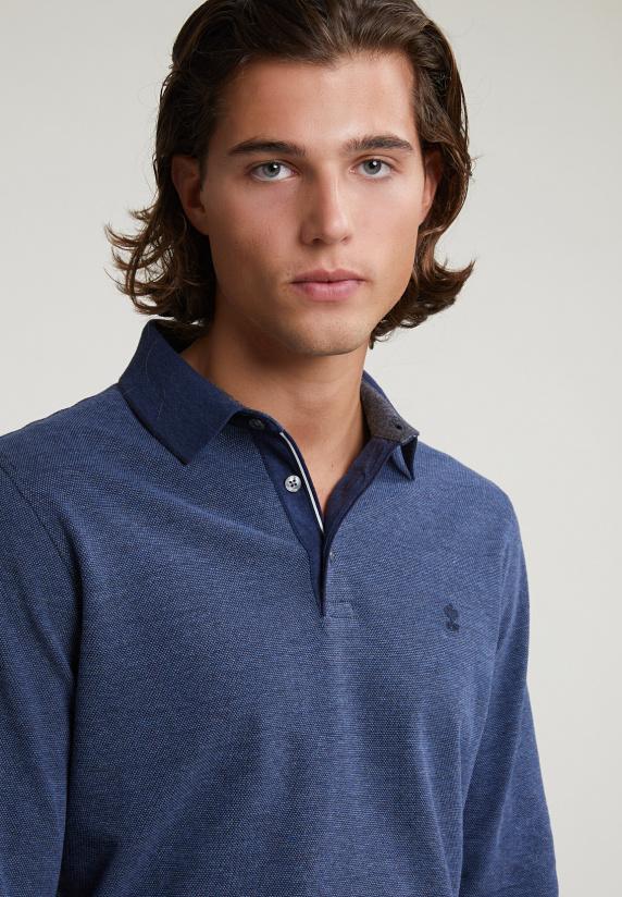 River Woods Custom Fit Katoenen Polo Navy
