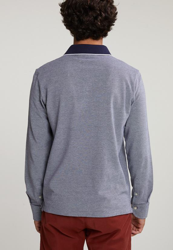 River Woods Custom Fit Katoenen Polo Navy