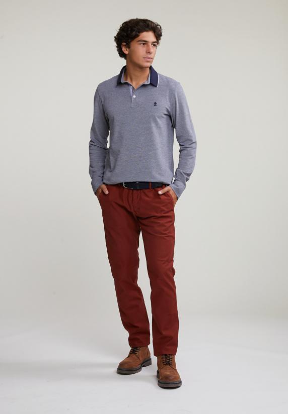 River Woods Custom Fit Katoenen Polo Navy