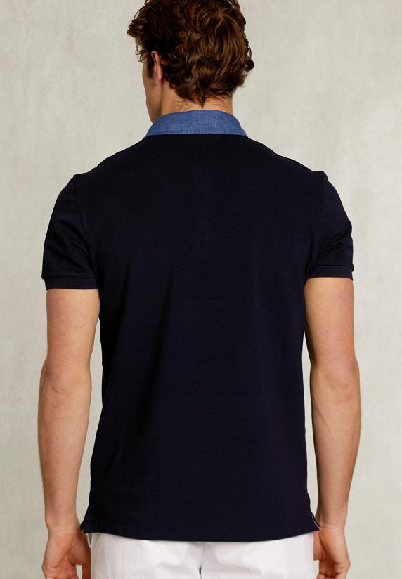 River Woods Custom Fit Katoenen Polo Navy