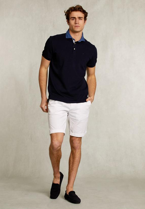 River Woods Custom Fit Katoenen Polo Navy