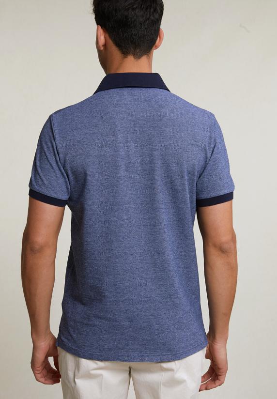 River Woods Custom Fit Katoenen Polo Royal Blue