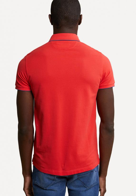 River Woods Custom Fit Katoenen Polo Stanford Red