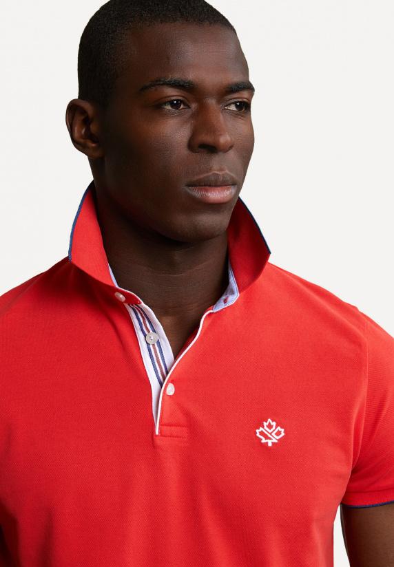 River Woods Custom Fit Katoenen Polo Stanford Red