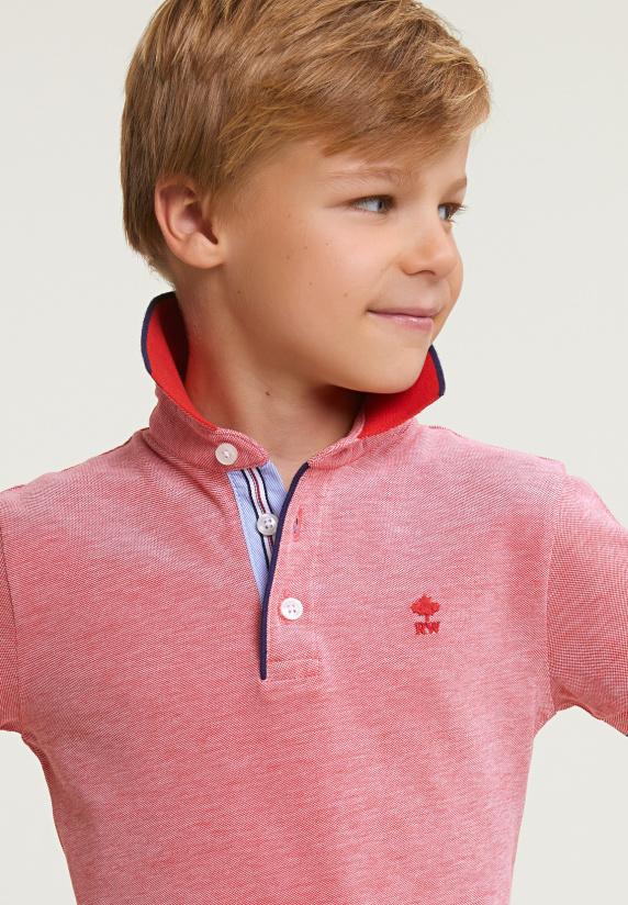 River Woods Custom Fit Katoenen Polo Stanford Red