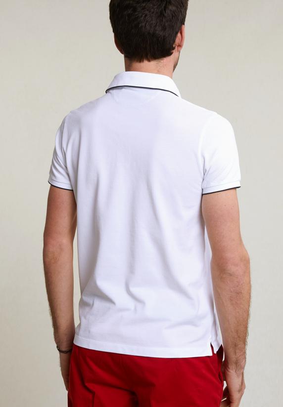 River Woods Custom Fit Katoenen Polo Wit