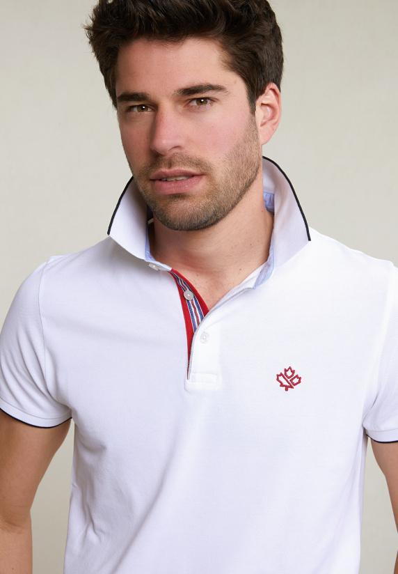 River Woods Custom Fit Katoenen Polo Wit