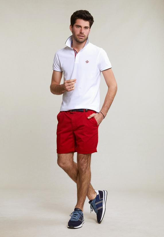 River Woods Custom Fit Katoenen Polo Wit