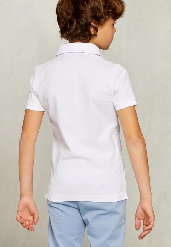 River Woods Custom Fit Katoenen Polo Wit