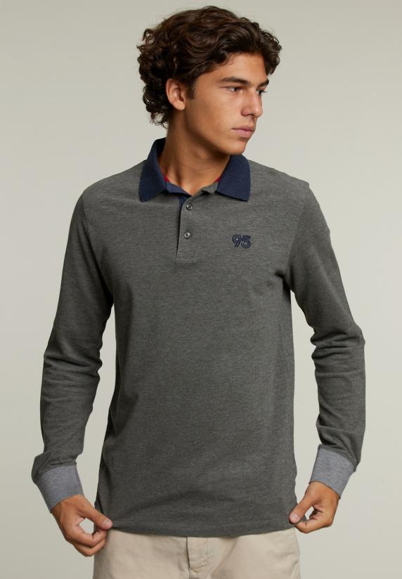 river woods Custom fit katoenen polo woodstock mix