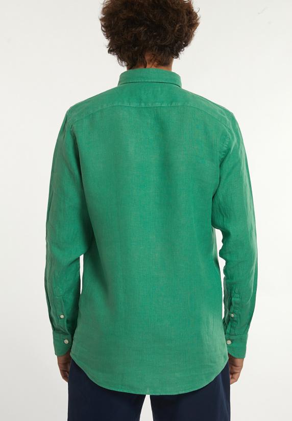 River Woods Custom Fit Linnen Hemd Belize Green