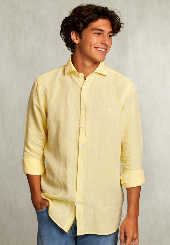 river woods Custom fit linnen hemd butterfly