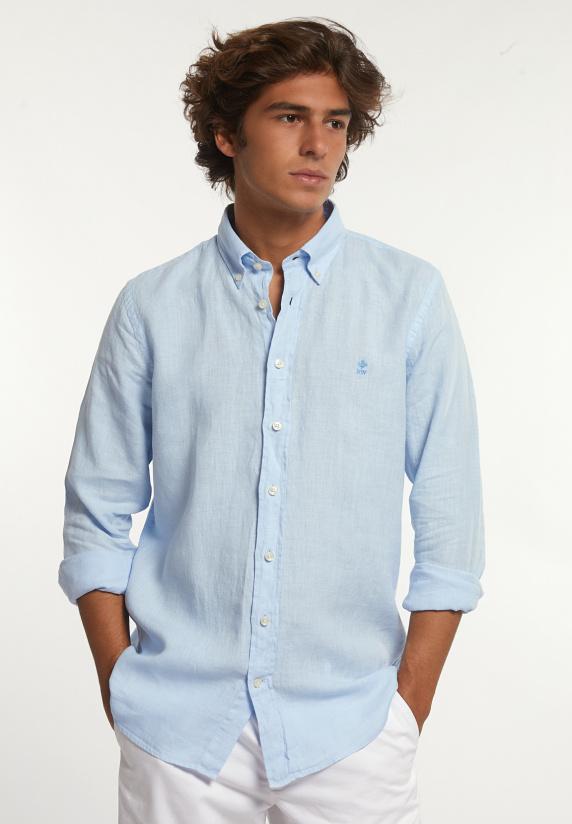 river woods Custom fit linnen hemd carolina