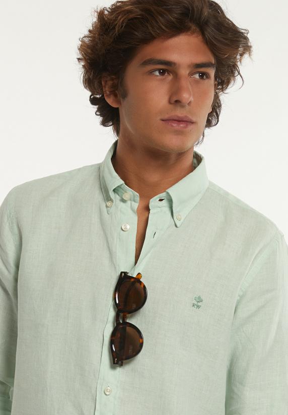 River Woods Custom Fit Linnen Hemd Dew