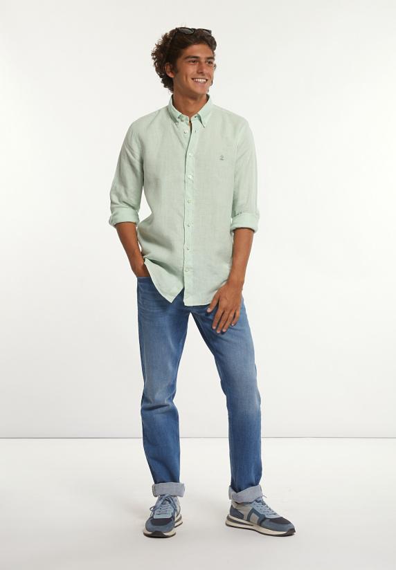 River Woods Custom Fit Linnen Hemd Dew