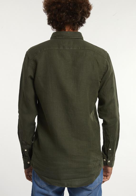 River Woods Custom Fit Linnen Hemd Forest