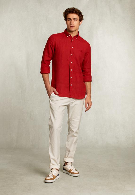 River Woods Custom Fit Linnen Hemd Masai