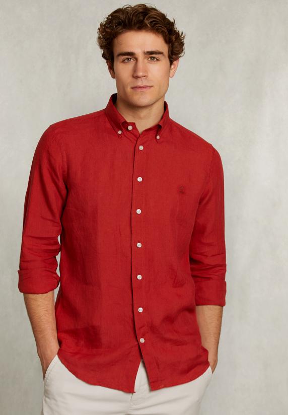 river woods Custom fit linnen hemd masai