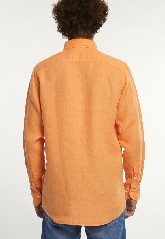 River Woods Custom Fit Linnen Hemd Peach