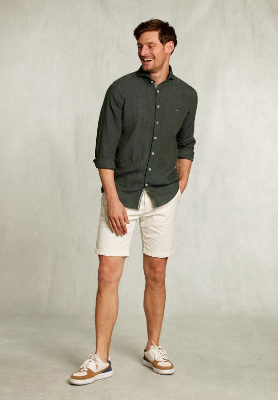 River Woods Custom Fit Linnen Hemd Savanna