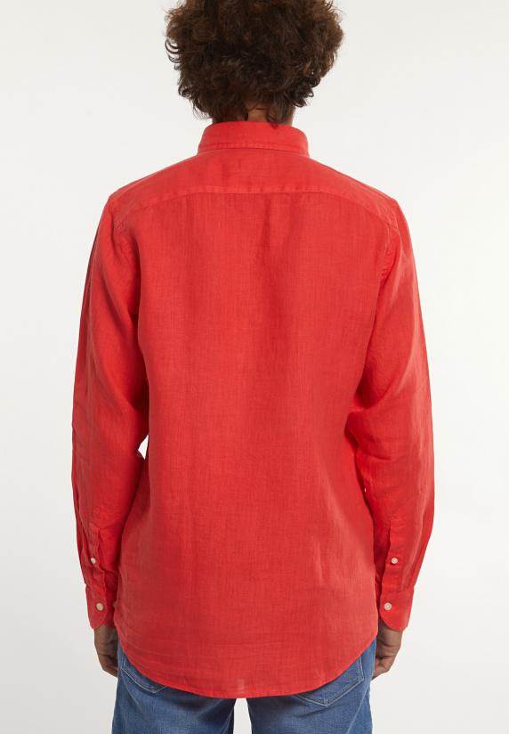 River Woods Custom Fit Linnen Hemd Stanford Red