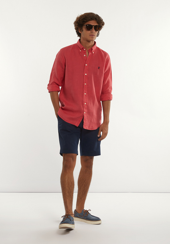 River Woods Custom Fit Linnen Hemd Sunset