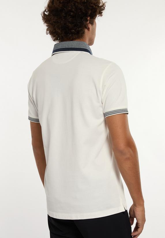 River Woods Custom Fit Lux Fancy Piqué Polo écru