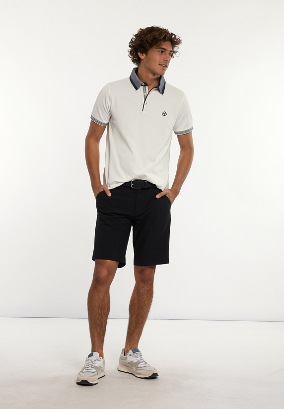 River Woods Custom Fit Lux Fancy Piqué Polo écru