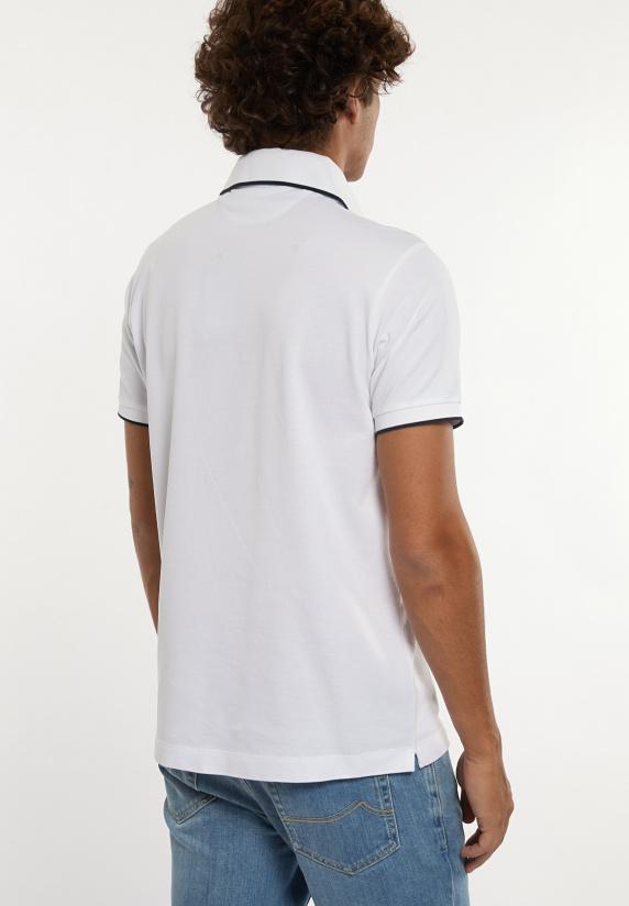 River Woods Custom Fit Lux Fancy Piqué Polo Wit