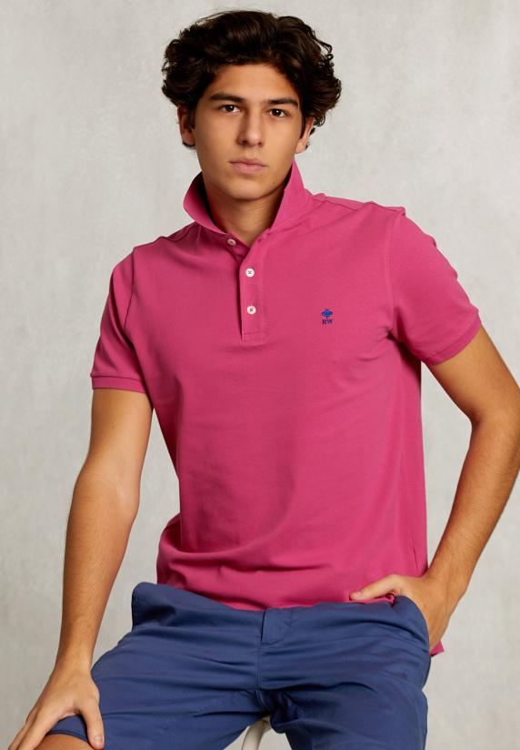 River Woods Custom Fit Pima Katoen Polo Amaranth