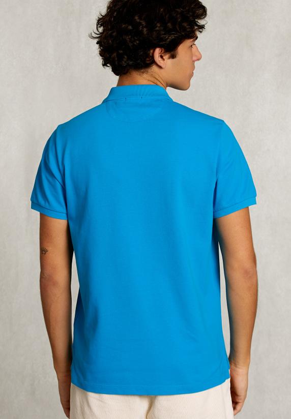 River Woods Custom Fit Pima Katoen Polo Curacoa