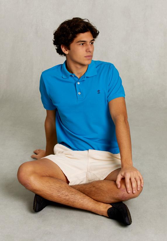 River Woods Custom Fit Pima Katoen Polo Curacoa