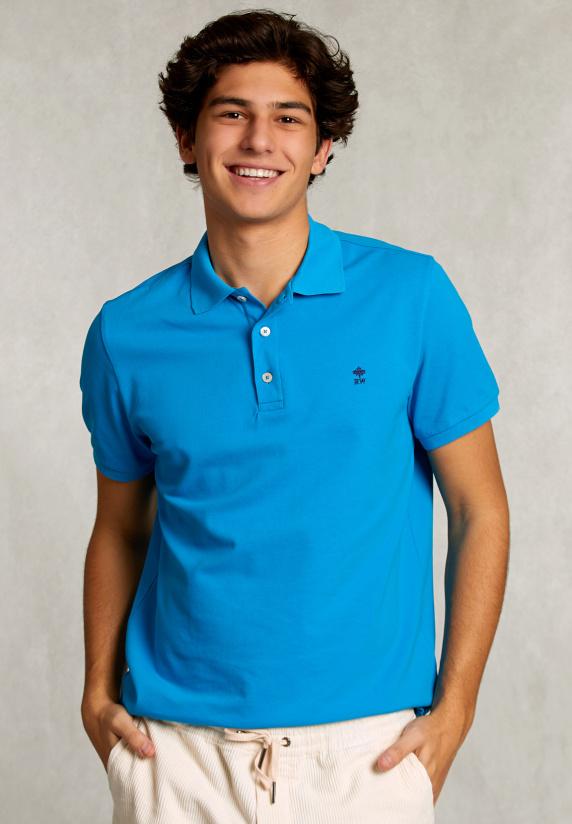 river woods Custom fit pima katoen polo curacoa