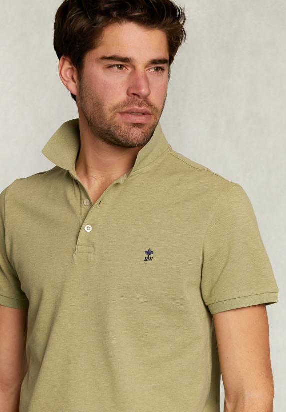 River Woods Custom Fit Pima Katoen Polo Herb Mix