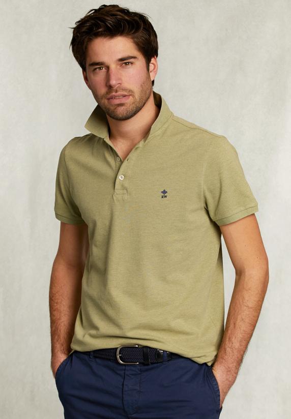 river woods Custom fit pima katoen polo herb mix