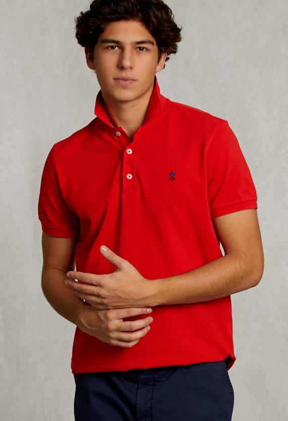 river woods Custom fit pima katoen polo kir royal