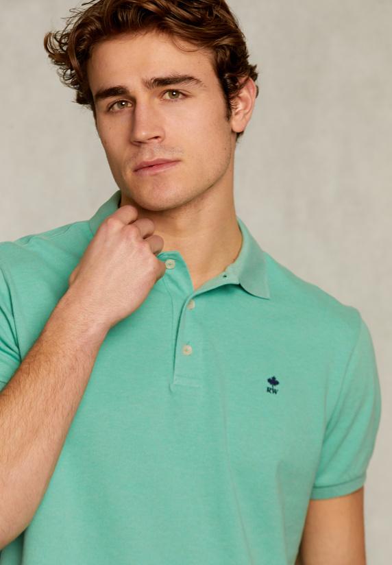 River Woods Custom Fit Pima Katoen Polo Mojito Mix