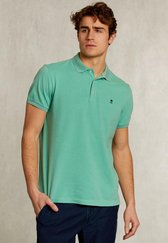 river woods Custom fit pima katoen polo mojito mix