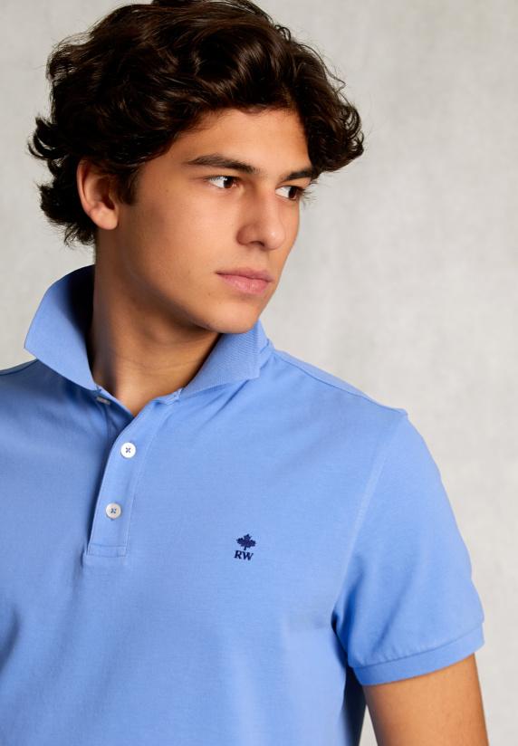 River Woods Custom Fit Pima Katoen Polo Nile