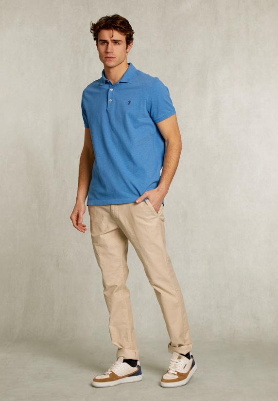River Woods Custom Fit Pima Katoen Polo Ocean Mix