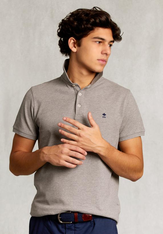 river woods Custom fit pima katoen polo oxford mix