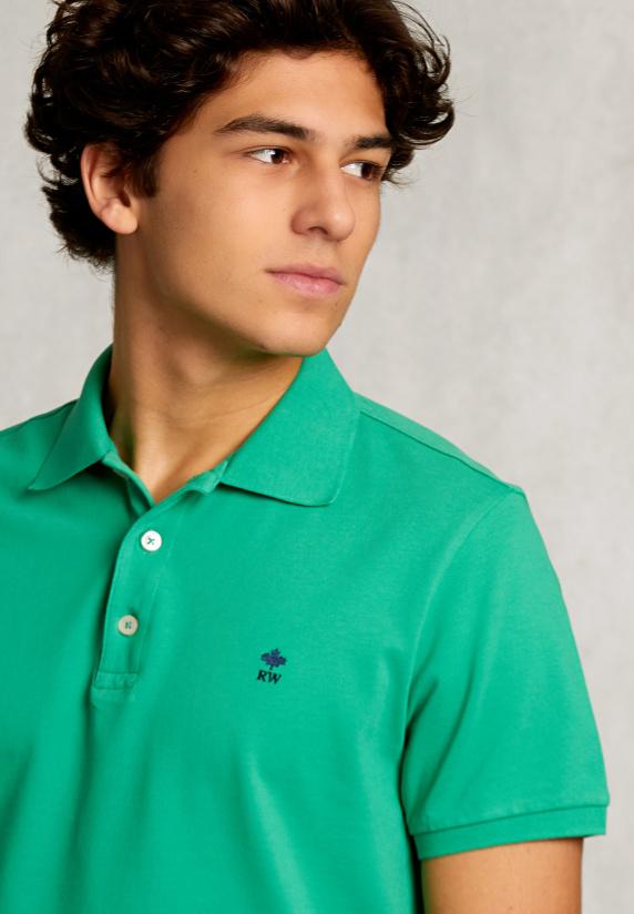 River Woods Custom Fit Pima Katoen Polo Papaya