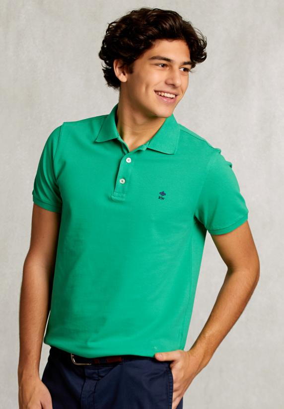river woods Custom fit pima katoen polo papaya