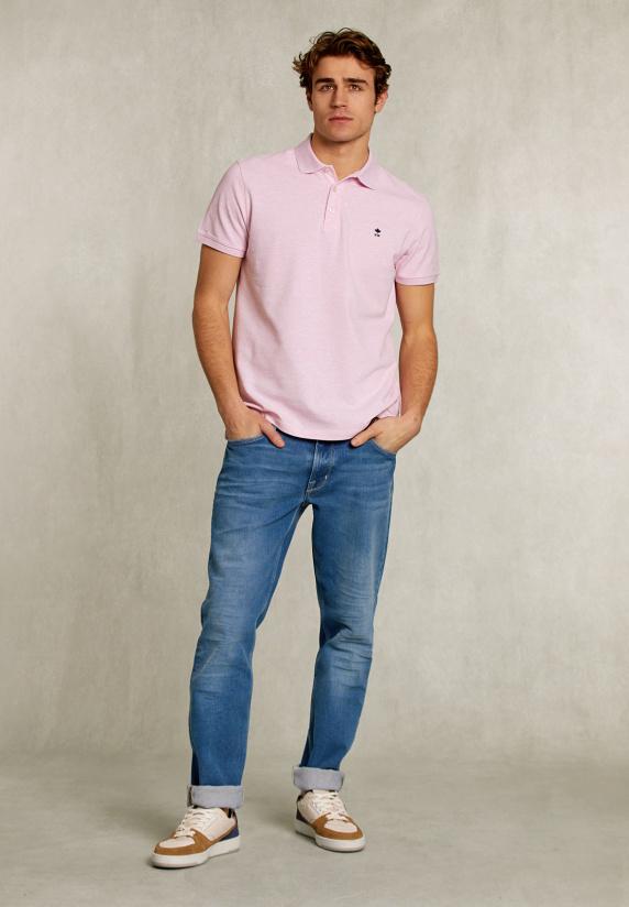 River Woods Custom Fit Pima Katoen Polo Pink Mix
